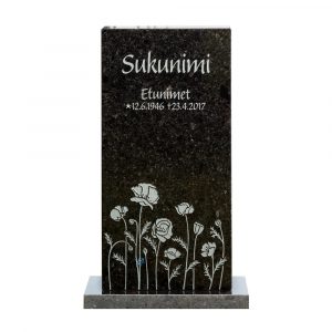 Kivilähde, gravestone, roses